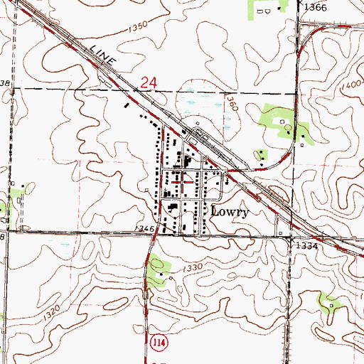 Topographic Map of Ben Wade Covenant Church, MN