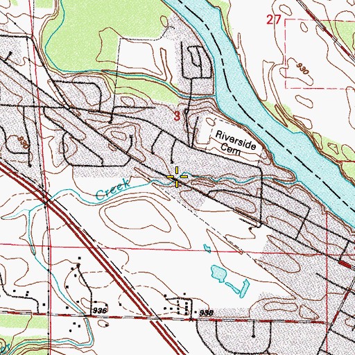 Topographic Map of Otter Creek Park, MN