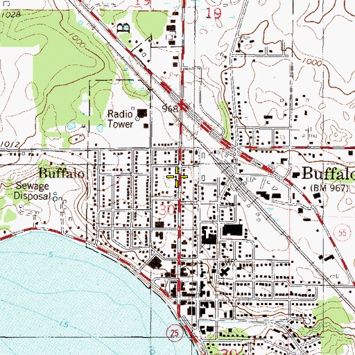Topographic Map of Buffalo Seventh Day Adventist Church, MN