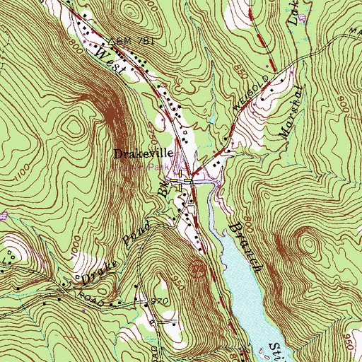 Topographic Map of Drake Pond Brook, CT