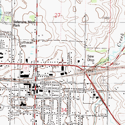 Topographic Map of Allina Medical Clinic at Cokato, MN