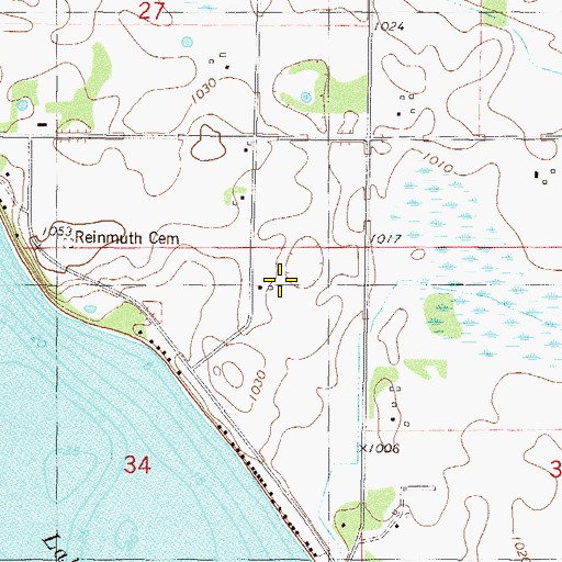 Topographic Map of Greens at Howard Lake Golf Course, MN