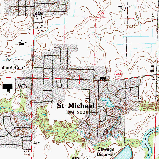 Topographic Map of Alleluia Lutheran Church, MN