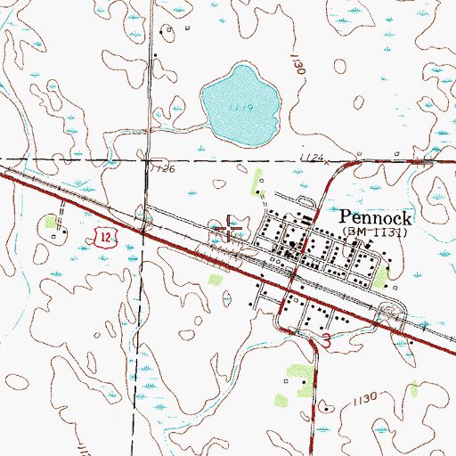 Topographic Map of West Park, MN