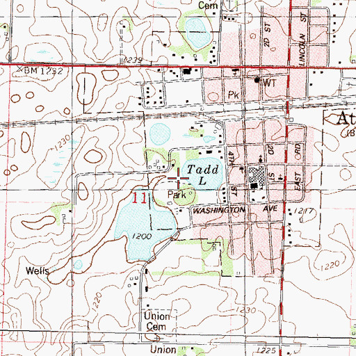 Topographic Map of Homer Bach Softball Field, MN