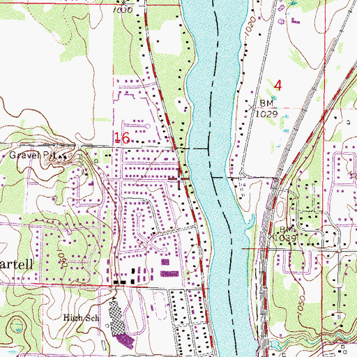 Topographic Map of New Hope Church, MN