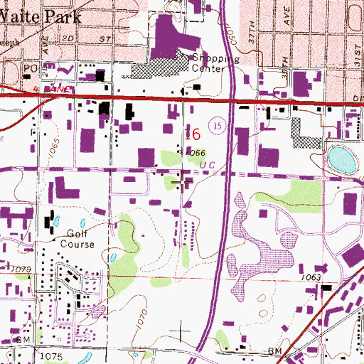 Topographic Map of Rasmussen College - Saint Cloud Campus, MN