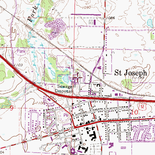Topographic Map of Saint Joseph Mobile Home Park, MN