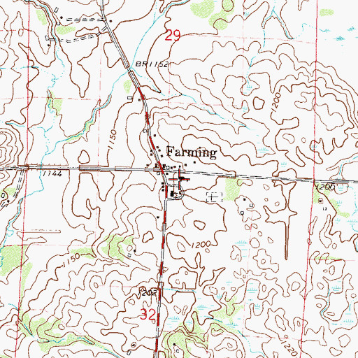 Topographic Map of Farming Elementary School, MN