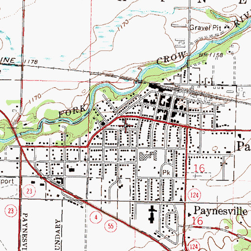 Topographic Map of Saint Stephens Episcopal Church, MN