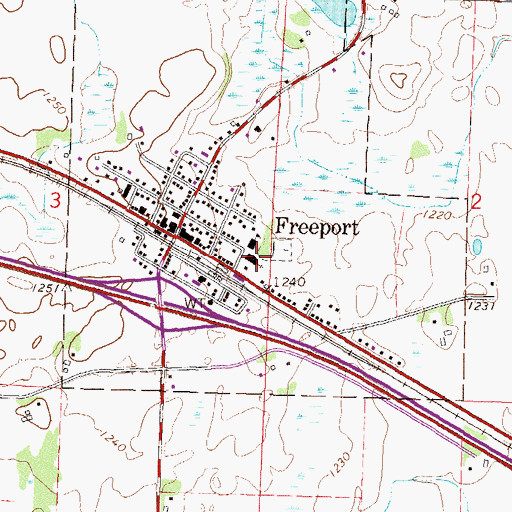 Topographic Map of Sacred Heart Church, MN