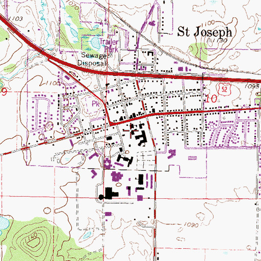 Topographic Map of Sacred Heart Chapel, MN