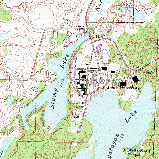 Topographic Map of Physical Plant Offices, MN