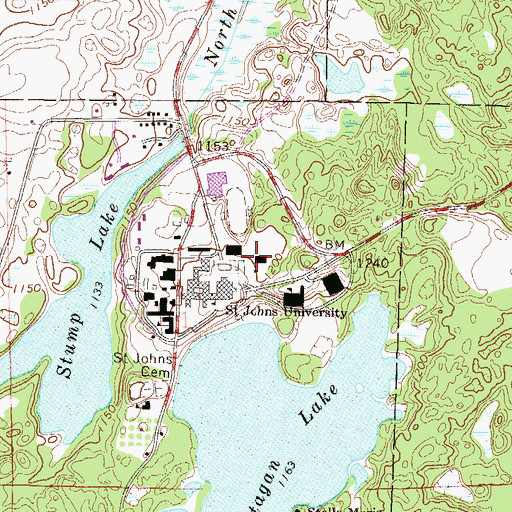 Topographic Map of Peter Engel Science Center, MN