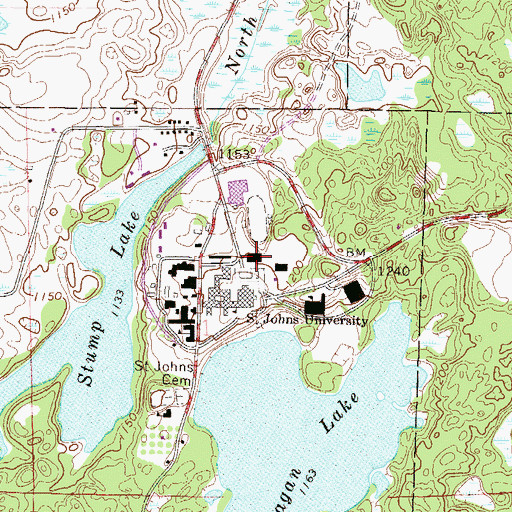 Topographic Map of Alcuin Library, MN