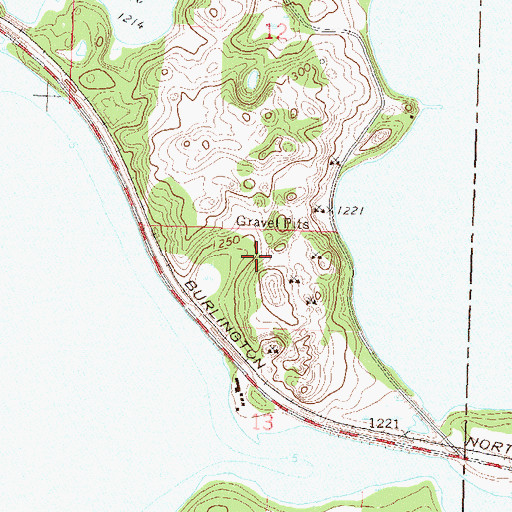 Topographic Map of Native American Burial Grounds, MN