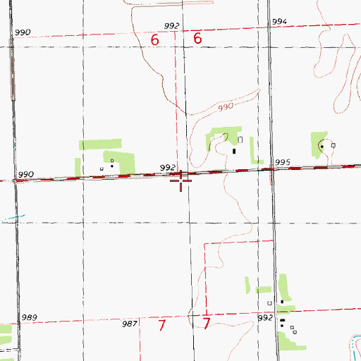 Topographic Map of Old Vikku Lutheran Cemetery, MN