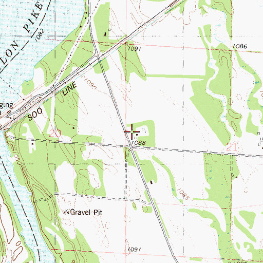 Topographic Map of Pioneer Cemetery, MN