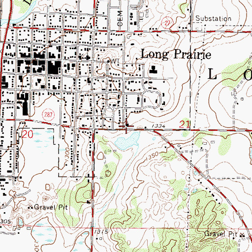 Topographic Map of Zion United Church of Christ, MN