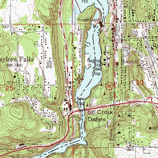 Topographic Map of Saint Joseph Church, MN