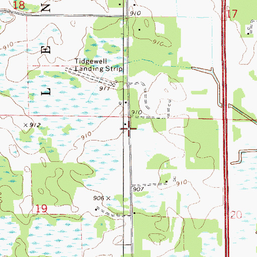 Topographic Map of Falcon Ridge Golf Course, MN
