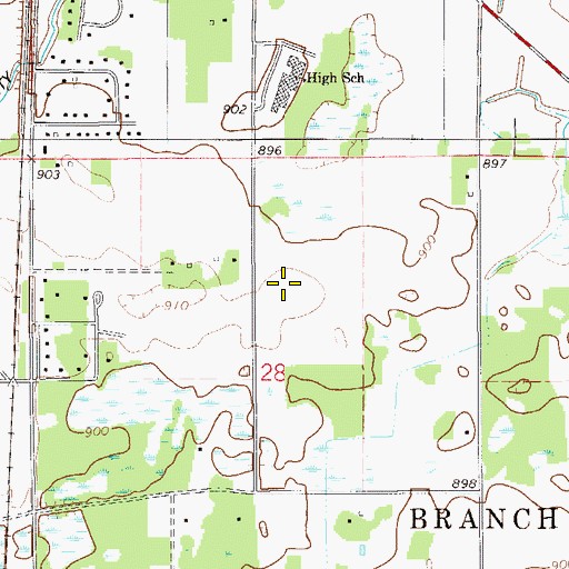 Topographic Map of Sunrise Elementary School, MN
