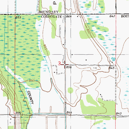 Topographic Map of Peaceful Valley Mobile Home Park, MN