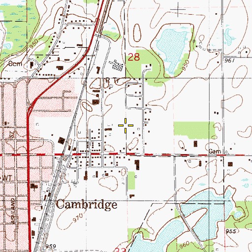 Topographic Map of Grandview Christian Home, MN