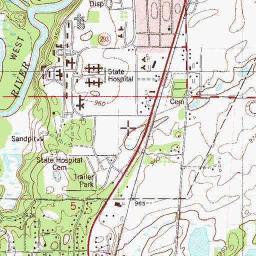 Topographic Map of Isanti County Sheriff's Office, MN