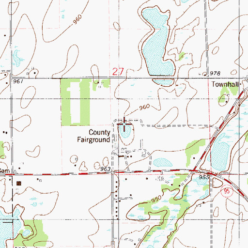 Topographic Map of Isanti County Fairgrounds, MN