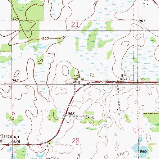 Topographic Map of Sanbrook Golf Course, MN