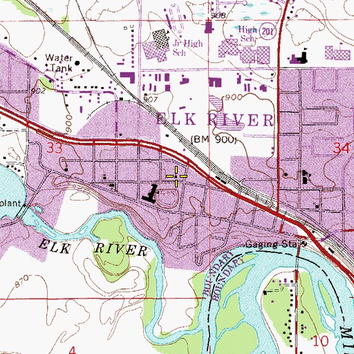 Topographic Map of Union Congregational Church, MN