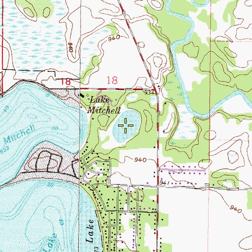 Topographic Map of Beaudry Lake, MN