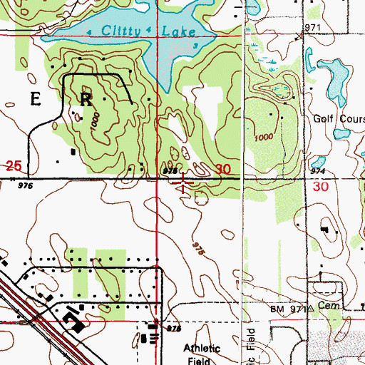 Topographic Map of Grace Lutheran Church, MN