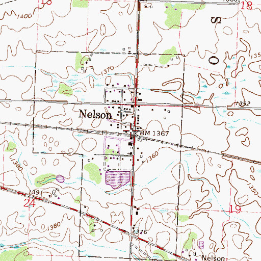 Topographic Map of Nelson (historical), MN