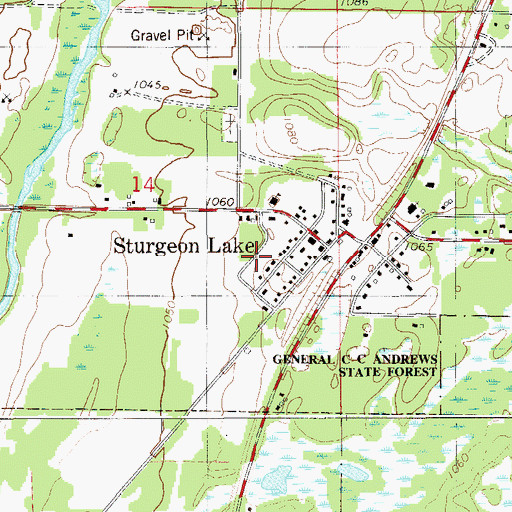 Topographic Map of Timberline Campground, MN