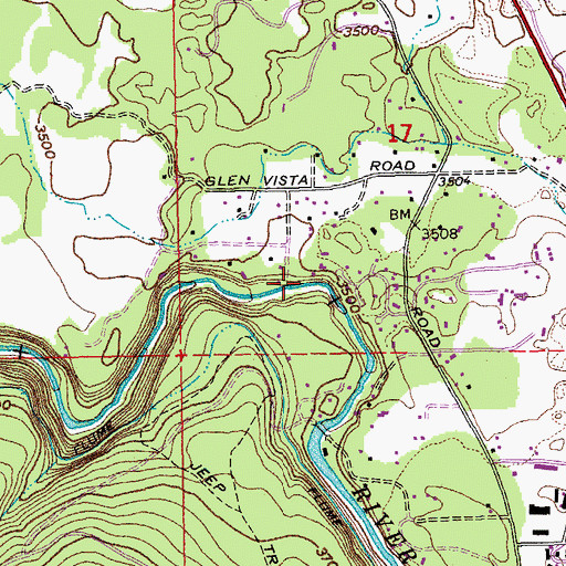 Topographic Map of Deschutes River Trail, OR