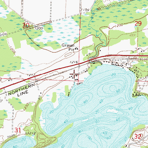 Topographic Map of Edgewater Resort and RV Park, MN