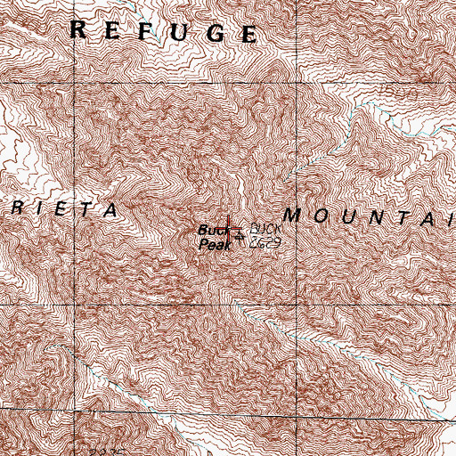 Topographic Map of Buck Peak, AZ