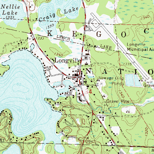 Topographic Map of Salem Lutheran Church, MN