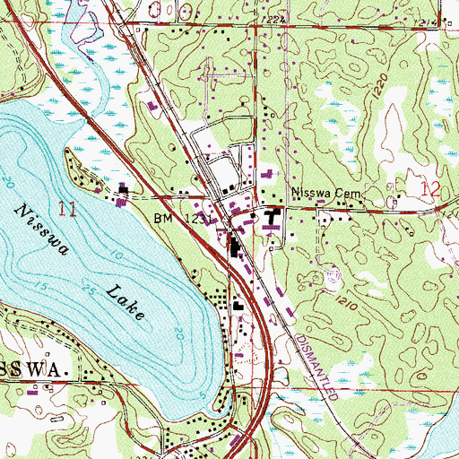 Topographic Map of Pequot Terrace, MN