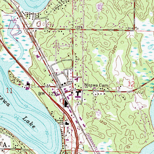 Topographic Map of Saint Christopher's Church, MN
