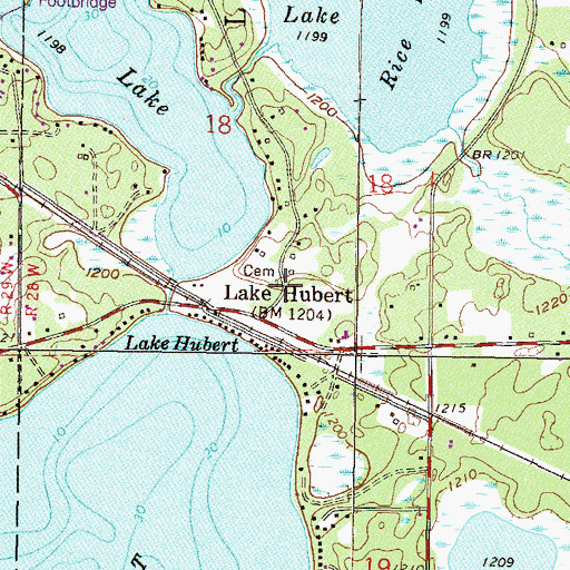 Topographic Map of Thorp-Heald Cemetery, MN