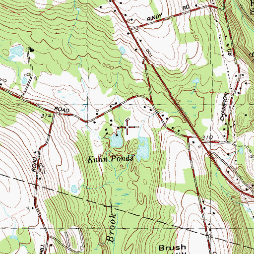 Topographic Map of Four-H Club Camp, CT