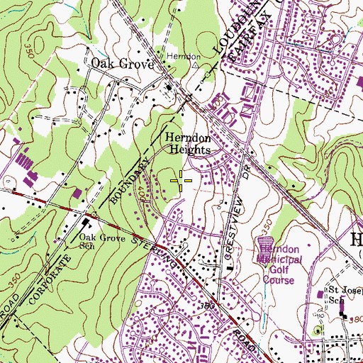 Topographic Map of Cutter Mill Park, VA