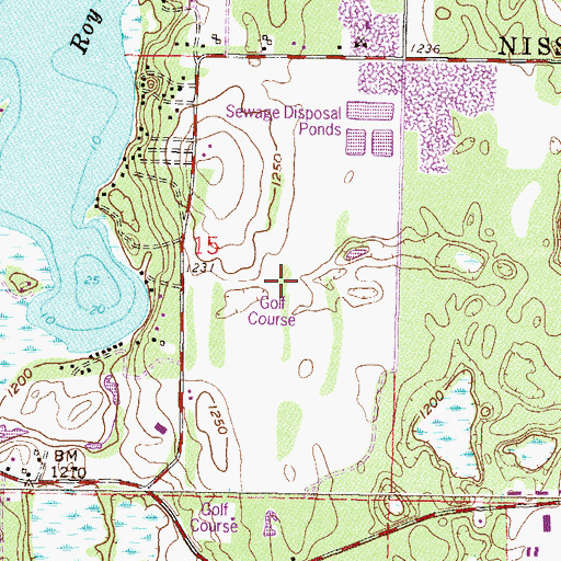 Topographic Map of The Pines at Grand View Lodge Golf Course, MN