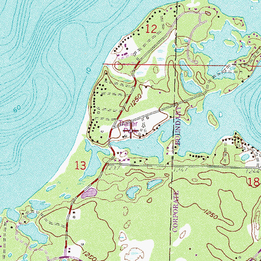 Topographic Map of Golden Harbor Mobile Home Park, MN