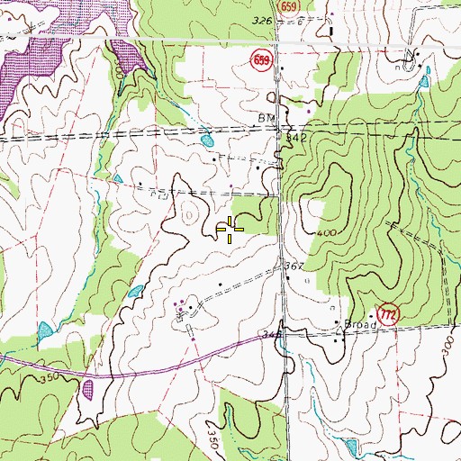 Topographic Map of Briar Woods High School, VA