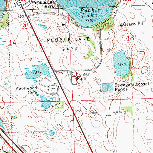 Topographic Map of Country Manor Mobile Home Park, MN