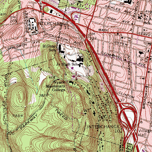 Topographic Map of Boon Campus Center, NY